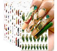 10 Feuilles Stickers Ongles San Judas Vierge Marie Autocollants Religieux Jésus Ange Autocollants pour Ongles Acryliques DIY Manucure Retro Virgen De Guadalupe Décalage Accessoires