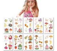 10 Feuilles Tatouages Éphémères De Fées Des Forêts Tatouages Magiques De Fées De La Maison Champignon Tatouages Temporaires Pour Enfants Et Petits Animaux