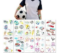 10 Feuilles Tatouages Éphémères Phosphorescents Pour Le Football Imperméables Pour Les Supporters Des Matchs De Football Européens