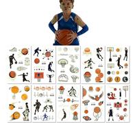 10 Feuilles Tatouages Éphémères Pour Enfants Autocollants De Basketball Phosphorescents Autocollants Temporaires Imperméables Et Lumineux Pour Le Visage Pour Garçons Et Filles