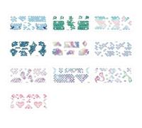 10 Feuilles Tatouages Temporaires À Paillettes En Forme D'Écailles De Poisson Pour Enfants Été Plage Piscine Fêtes Écailles De Sirène