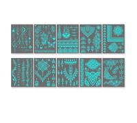 10 Feuilles Tatouages Temporaires, Dentelle Fleurs Papillons note Tatouage Ephemere 3D Imperméables pour Enfants et Adultes, Plusieurs motifs changeront de couleur