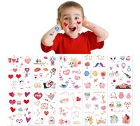 10 Feuilles Tatouages Temporaires Féériques Pour La Saint Valentin Tatouages Cupidon En Forme De Cœur Pour Couples