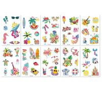 10 feuilles Tatouages Temporaires Jetables Pour Enfants, Parfaits Pour Les Fêtes D'Été À La Plage Et À La Piscine. Non Réfléchissants, Imperméables Et Résistants À La Transpiration.