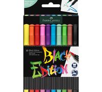 10 feutres de coloriage - Tous supports - Couleur vives - Faber-Castell - Black