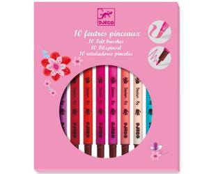 10 feutres pinceaux +6y les couleurs