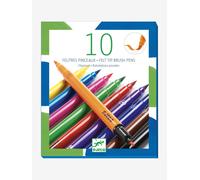 10 feutres pinceaux double embout - multicolore TU