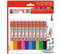 Marabu Marqueurs à peinture 0125000000084 – 10 couleurs, pointes 1 et 3 mm, résistant 160 °C