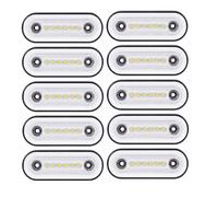 10 Feux de Gabarit Latéraux LED Blanc Effet Néon 12V 24V Feu de Position Avant pour Camion Poids Lourds Caravane Camping-car Remorque Fourgon