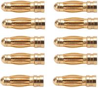 10 fiches banane, cuivre doré, mâle à femelle, 3,0 mm, fiche de connexion métallique pour modèles réduits d'avions