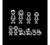 10 Figure Family Pet Cat Dog Stickers For Car Window