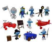 10 Figurines Schtroumpfs articulées avec Accessoires - 7cm Deagostini PVC Puffi Peyo Jeu Jouet CS47