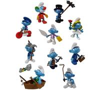 10 Figurines Schtroumpfs articulées avec Accessoires - 7cm Deagostini PVC Puffi Peyo Jeu Jouet CS48