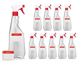 10 flacons pulvérisateurs de 750 ml en PET, flacons pulvérisateurs avec pistolet, pulvérisateurs vides avec buse réglable (jet / spray), par exemple pour les plantes / fleurs, le nettoyage, l'atelier