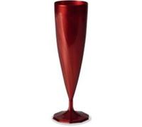 10 flûtes à champagne réutilisables 13.5 armin - aluplast fl 13 carmin Rouge G