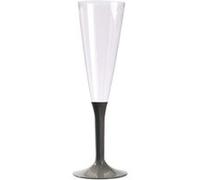 10 flûtes à champagne réutilisables 13cl pied taupe - isap v60flu.tp Gris G