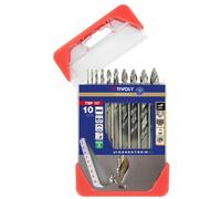 10 forets métaux Premium TSP HSS taillés meulés - affûtage étagé - Ø 1 à 10 mm - TIVOLY - 11457070001