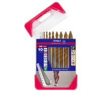 10 Forets métaux TSP HSS taillés meulés revêtus FUSIO - affûtage étagé - Ø 1 à 10 mm - TIVOLY - 11457170001