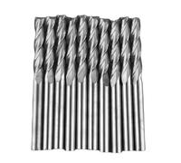 10 fraises à queue en carbure de tungstène à une seule cannelure, mèches pour routeur CNC pour le bois, l’acrylique et le PVC, arête de coupe de 3,175 mm avec une longueur de