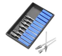 10 Fraises Rotatives au Carbure de Tungst¨¨ne, Double Coupe, Tige 2.35 mm pour Sculpture, Polissage, Gravure sur Bois et M¨¦tal - Compatible et Outils Rotatifs
