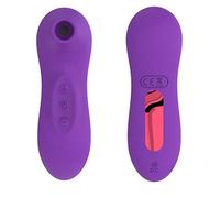 10 fréquences de succion d'impulsions vibreur de marée de printemps masseur clitoris, stimulation du clitoris féminin, thermostat intelligent et étanche,purple