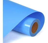 10 Ft Rouleau Vinyle Thermocollant Bleu Ciel pour Cricut Maker, Silhouette Cameo - 30,5 x 300cm Flex Thermocollant Transfert Film Plotte pour textile DIY, Facile à Couper et à Désherber
