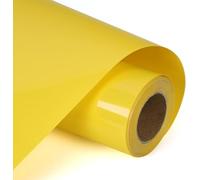 10 Ft Rouleau Vinyle Thermocollant Jaune pour Cricut Maker, Silhouette Cameo - 30,5 x 300cm Flex Thermocollant pour vêtements, bonnets, pantalons, autres tissus, Facile à Couper et à Désherber