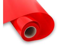 10 Ft Rouleau Vinyle Thermocollant Rouge pour Cricut Maker, Silhouette Cameo - 30,5 x 300cm Flex Thermocollant pour vêtements, bonnets, pantalons, autres tissus, Facile à Couper et à Désherber