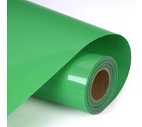 10 Ft Rouleau Vinyle Thermocollant Vert pour Cricut Maker, Silhouette Cameo - 30,5 x 300cm Flex Thermocollant Transfert Film Plotte pour DIY vêtements autres tissus, Facile à Couper et à Désherber