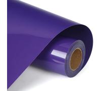 10 Ft Rouleau Vinyle Thermocollant Violet pour Cricut Maker, Silhouette Cameo - 30,5 x 300cm Flex Thermocollant Transfert Film Plotte pour DIY vêtements autres tissus, Facile à Couper et à Désherber