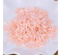10 g/200 pièces taille 2 * 6 mm noyau d'argent coloré tchèque graines de verre tube de perles de clairon pour entretoise fabrication de bijoux accessoire de couture de vêtement-chair brillante