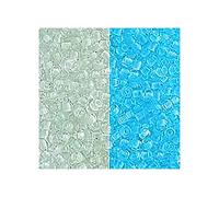 10 g TOHO Round Seed Beads Rocailles, size 11/0, Glow In The Dark, White Bright Blue (# 2711), Japan, Glass