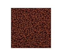 10 g TOHO Round Seed Beads Rocailles, size 11/0, Opaque Frosted Terra Cotta (# 46LF), Japan, Glass