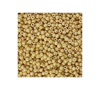 10 g TOHO Round Seed Beads Rocailles, size 11/0, Opaque Lustered Dark Beige (# 123D), Japan, Glass