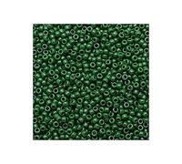 10 g TOHO Round Seed Beads Rocailles, size 11/0, Opaque Pine Green (# 47H), Japan, Glass