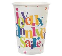 10 Gobelets anniversaire festif