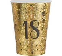 10 gobelets carton âge 18 ans 27cl or - chalayer 000678800000018 Jaune G