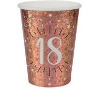 10 gobelets carton âge 18 ans 27cl or rose - chalayer 000734900000018 Rose G