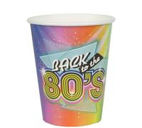10 Gobelets Carton années 80 7,8 x 9,7 cm - Multicolore - Taille Unique