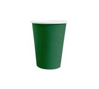 10 GOBELETS CARTON BIO 25CL VERT FONÇÉ