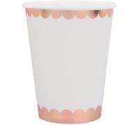 10 gobelets carton festonné or rose 27cl - 000766200000020 Rose G