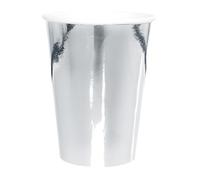 10 Gobelets en carton métallisés argent 25 rgenté - Taille Unique