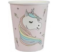 Santex Gobelets en carton Licorne 10 pièces 7,8 x 9,7 cm Multicolore Taille unique