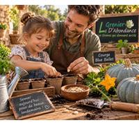 10 graines à semer - Le Grenier d'Abondance - Courge Blue Ballet - Cucurbita maxima