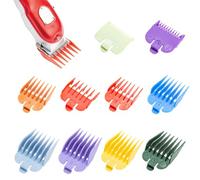 10 Guide Ensemble Peigne, Guide De Coupe Peigne Compatible avec les Tondeuses à Cheveux Wahl, peignes de guidage pour accessoires de tondeuse de rechange, Coloré Inox Limite Peigne