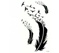 10 Images Tatouage Ephemere Temporaire Plume Oiseau