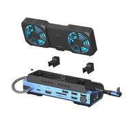 10-in-1 Type-C Game Docking Station for Steam DeckROG Ally/Switch M.2 PCie Nvme Hard Disk Box,USB C HUB 4K60HZ Dual Fan