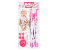 10-Inch Doll with Toy Stroller Set - Kids Imaginative Play & Roleрlay Gift