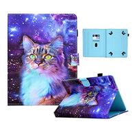 10 inch Tablet Case Cover - Étui en Cuir Universel avec Emplacement pour Carte pour Fire HD 10, Huawei MediaPad T3 / T5 10, iPad 2018, Galaxy Tab E 9.6 / Tab A 10.1, Lenovo Tab 4 10 / TB-X103F