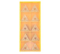 10 inserts triangulaires CNC à double face pour l’usinage semi-finissage et l’ébauche de l’acier, inserts de coupe R0.4 et R0.8, inserts en carbure de grade T9125 pour porte-outils (T9125-160404